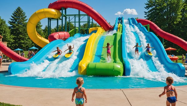 Activités sportives et aquatiques dans les campings parc aquatique avec ciela village